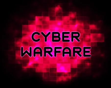 Cyber Warfare Hacking Attack Threat 2d Illustration 스톡 일러스트