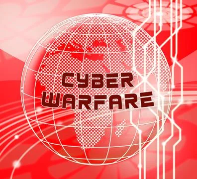 Cyber Warfare Hacking Attack Threat 3d Illustration Illustrazione stock