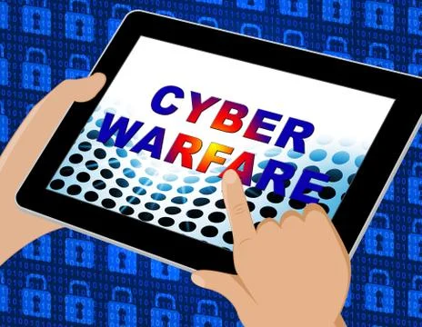 Cyber Warfare Hacking Attack Threat 3d Illustration Illustrazione stock