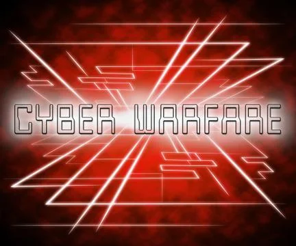 Cyber Warfare Hacking Attack Threat 3d Illustration Stock Illustration