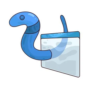 Cyber Worm illustration Illustrazione stock