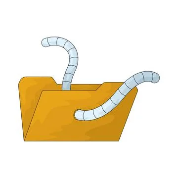 Cyber worm illustration Stock Illustration