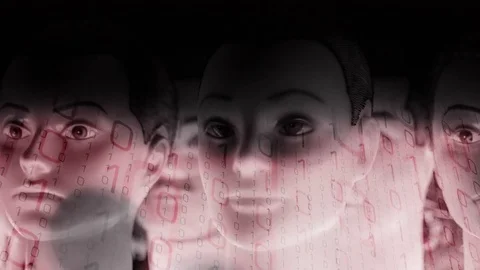 Cyberattack ai new tech robots, deep mind machine learning Stock Footage 81034221