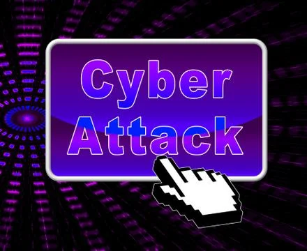 Cyberattack Malicious Cyber Hack Attack 3d Illustration Illustrazione stock