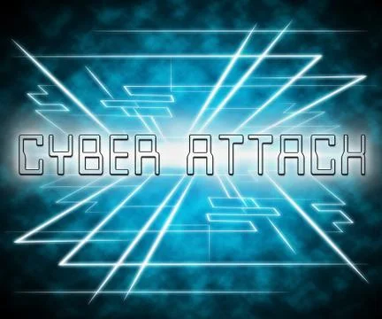 Cyberattack Malicious Cyber Hack Attack 3d Illustration Stock Illustration