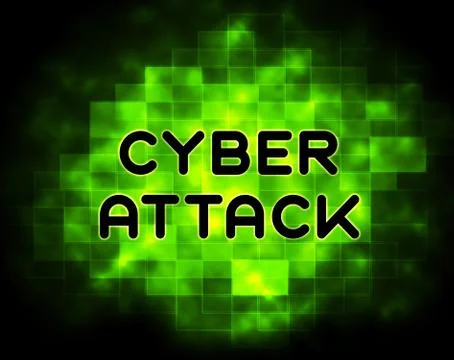 Cyberattack Malicious Cyber Hack Attack 2d Illustration Stock Illustration