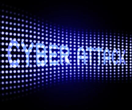 Cyberattack Malicious Cyber Hack Attack 3d Illustration Illustrazione stock