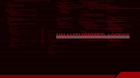 Cyberattacks unauthorized access cyber security error data information Stock Footage 305294235