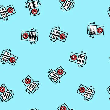 Cyberbullying definition vector seamless pattern Stock Illustration