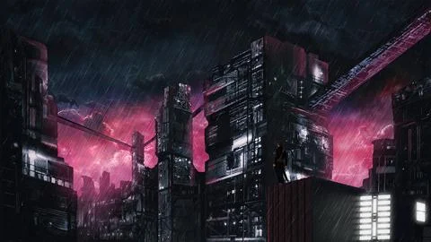 Cybercity Illustrazione stock