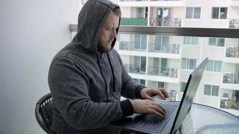 Cybercrime, hacking and technology concept - male hacker writing code or using 스톡 동영상 103275239