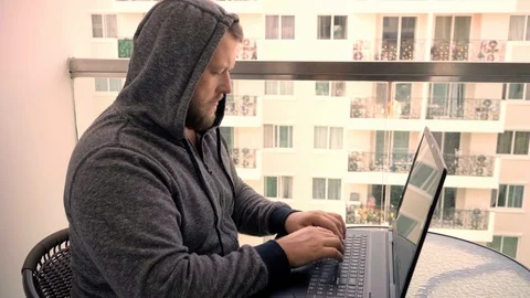 Cybercrime, hacking and technology concept - male hacker writing code or using 스톡 동영상 103275295