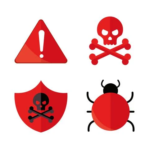 Cybercrime icon set 스톡 일러스트