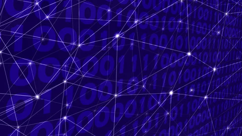 Cybercrime lines of binary code and connected lines reveal algorithmic cyber Video stock 260433234