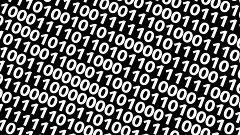Cybercrime lines of binary code on black background algorithm cyber security Stock Footage 260474047
