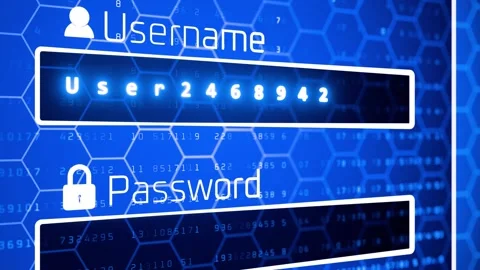 Cybercrime. Password guessing animation. Stock Footage 333341134