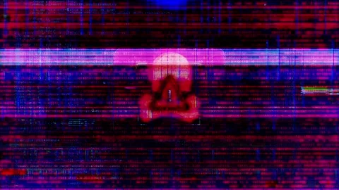 Cybercrime Security system Glitch Effect, Error System Failure Emergency Error Stock Footage 293533458