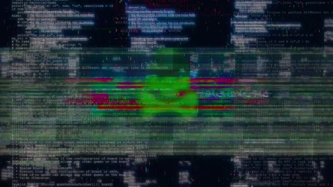 Cybercrime Security system Glitch Effect, Error System Failure Emergency Error Stock Footage 293534435