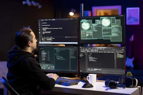 Cybercriminal bypasses security to exploit infrastructure for stolen data profit Stock Photos