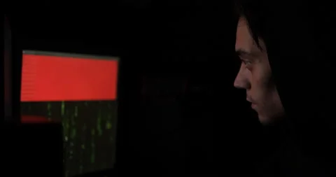 Cybercriminal completed a computer hacking Stock Footage 142730021