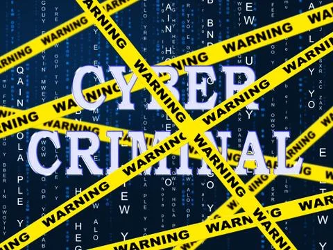Cybercriminal Internet Hack Or Breach 2d Illustration Illustrazione stock