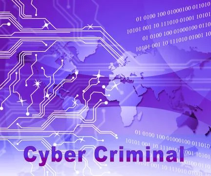 Cybercriminal Internet Hack Or Breach 2d Illustration Stock Illustration