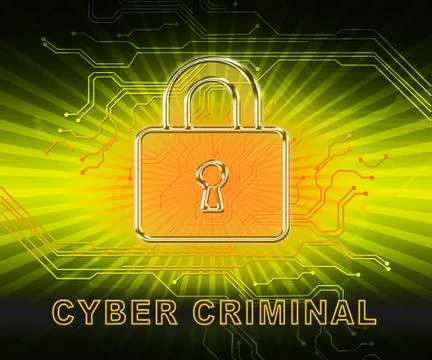 Cybercriminal Internet Hack Or Breach 2d Illustration Stock Illustration