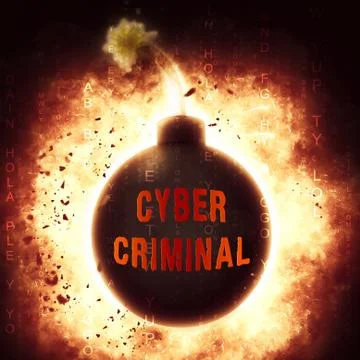 Cybercriminal Internet Hack Or Breach 3d Illustration Illustrazione stock
