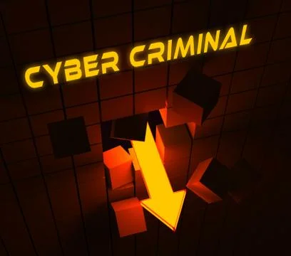 Cybercriminal Internet Hack Or Breach 3d Rendering Stock Illustration