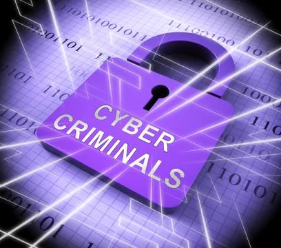 Cybercriminal Internet Hack Or Breach 3d Rendering Illustrazione stock
