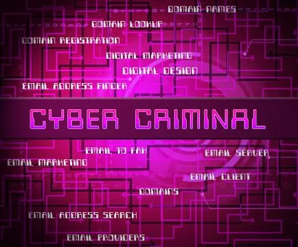 Cybercriminal Internet Hack Or Breach 2d Illustration Stock Illustration