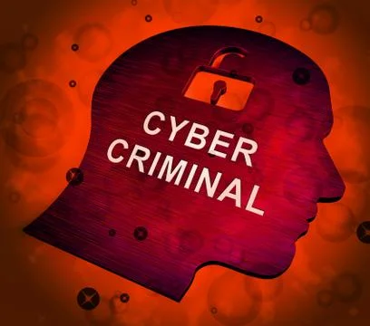 Cybercriminal Internet Hack Or Breach 3d Rendering Illustrazione stock