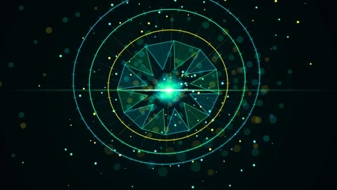 Cybernetic Biometric Iris Scanning HUD Digital Eye Loop Stock Footage 343073729