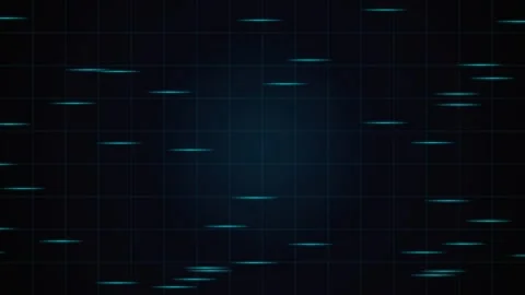 Cybernetic blue glowing geometric wireframe curve Stock Footage 345188580
