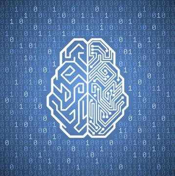 Cybernetic Brain Stock Illustration