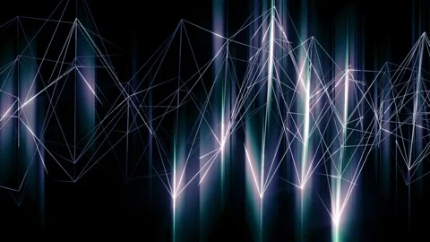 Cybernetic connected pulsating electrical plexus Stock Footage 331944241