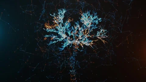 Cybernetic Ecology Knowledge Network Intelligent Tech Systems, Background animat Stock Footage 303562153