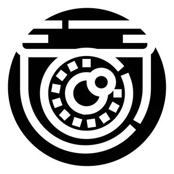 Cybernetic eye digital vision technology security system icon Stock Illustration