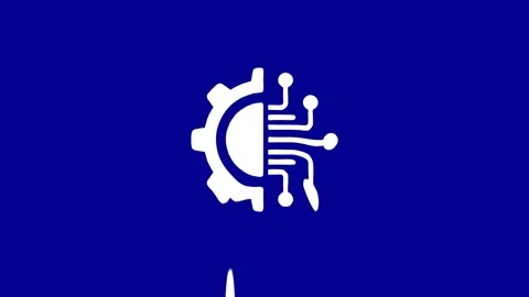 Cybernetic gear in seamless loop motion background Video stock 327761847