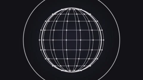 Cybernetic Globe Matrix Chroma Key Green Screen Seamless Video Loop Stock Footage 341724082