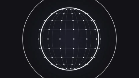 Cybernetic Globe Matrix Seamless Motion Graphic Loop Stock Footage 341724081