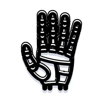 Cybernetic hand palm up technology future concept Stock Illustration