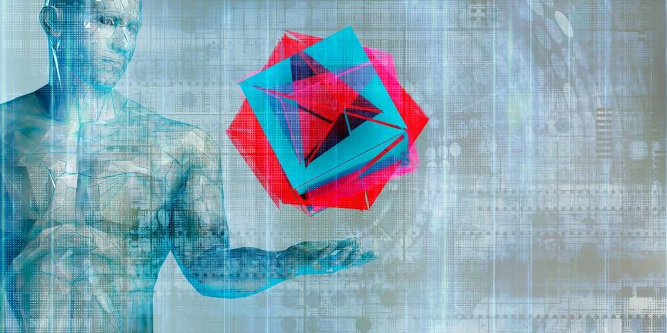 Cybernetic Intelligence Paradigm Exploring Human Machine Interface Stock Photos