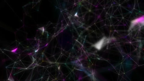 The cybernetic network is pulsing. Black background. Seamless loop. Stock Footage 109569736