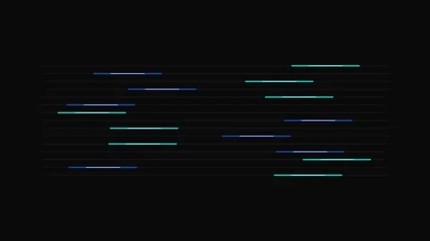 Cybernetic Pulse Lines Graphic Background Animation for Technology Theme Stock Footage 333222844