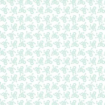 Cybernetic Robot Circuitry Pattern Illustrazione stock