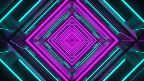 Cybernetic Tunnel Neon VJ Loop 스톡 동영상 127568037