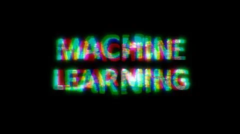 Cybernetical text MACHINE LEARNING with massive chromatic aberrations Illustrazione stock