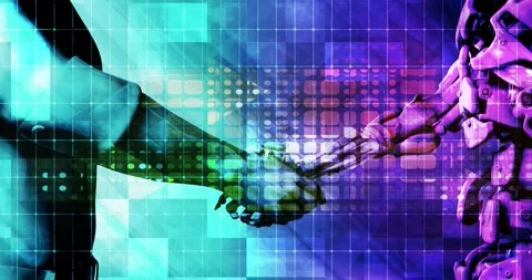 Cybernetics And Robotics Digital Human With Futuristic Concept Stock Footage 333430311