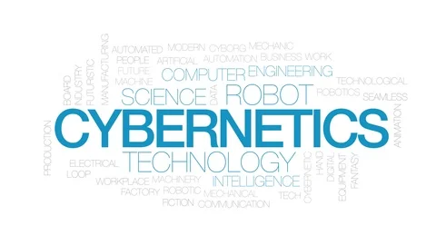 Cybernetics animated word cloud. Kinetic typography. Stock Footage 109132939